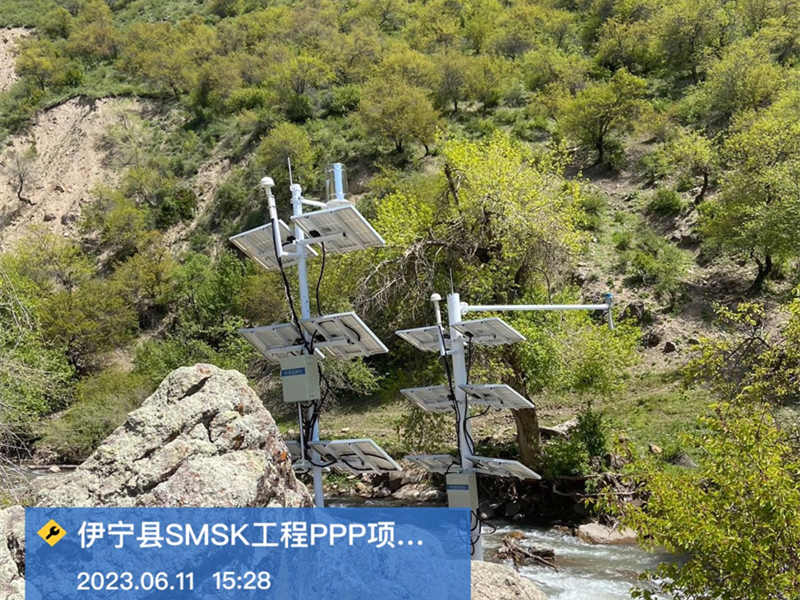 水文在線監(jiān)測(cè)站在伊寧縣完成安裝